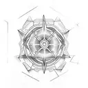 left forearm tattoo geometric, minimalist.   From the wrist to the elbow include rose, tree, triangle, smoke, beauty, li tattoo design idea