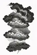 storm clouds tattoo design idea