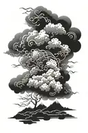 storm clouds tattoo design idea