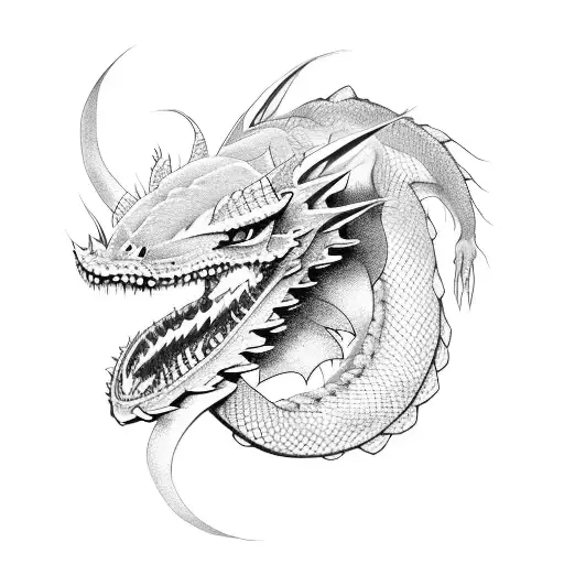 cute dragon tattoo design idea