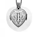 A heart-shaped locket with Ashton and Anthony's initials tattoo design idea