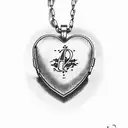 A heart-shaped locket with Ashton and Anthony's initials tattoo design idea