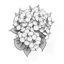 hydrangea tattoo design idea