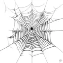 spider with web tattoo design idea
