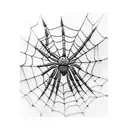 spider with web tattoo design idea