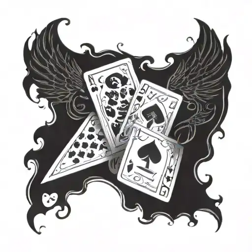 Gambling your life tattoo design idea