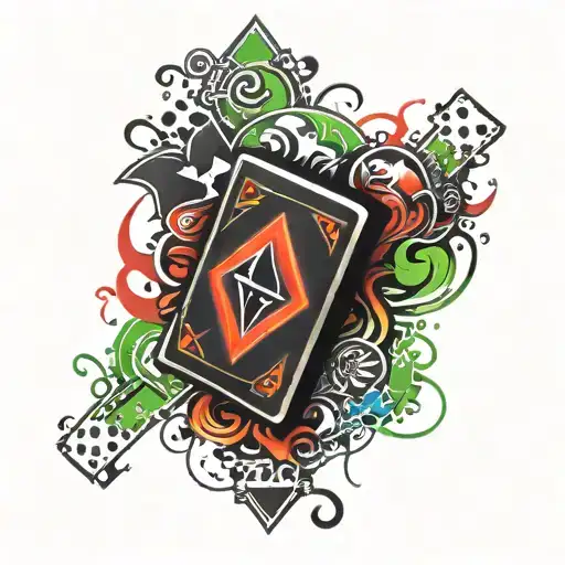 Gambling your life tattoo design idea