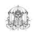 circus tent tattoo design idea