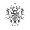 circus tent tattoo design idea