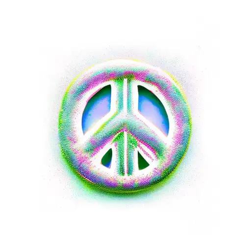 peace symbol made out of lilies tattoo design idea