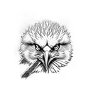 eagle perched on a cross tattoo design idea