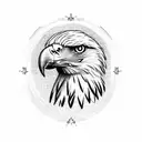 eagle perched on a cross tattoo design idea
