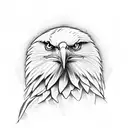 eagle perched on a cross tattoo design idea