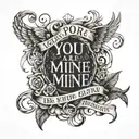you are mine bible verse Isaiah 41:10 tattoo design idea