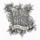 you are mine bible verse Isaiah 41:10 tattoo design idea