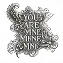 you are mine bible verse Isaiah 41:10 tattoo design idea