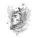 Backpacker tattoo design idea