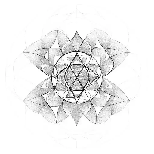 sacred geometry tattoo design idea
