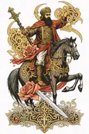 The sword of Imam Ali and Saif Ali Zulfiqar tattoo design idea