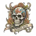 name that says aiden tattoo design idea