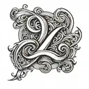 cursive g tattoo design idea