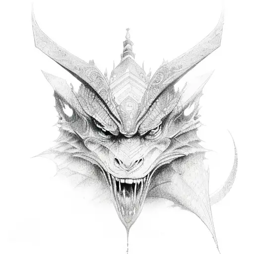 Dragon of the Underworld - Sketch Original by Kerry Darlington