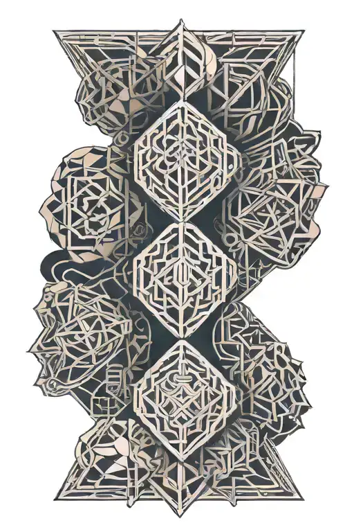 3 daughter and mother figure tattoo design idea
