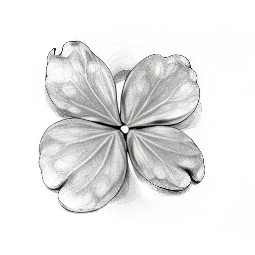 4 leaf clover made out of three sevens tattoo design idea