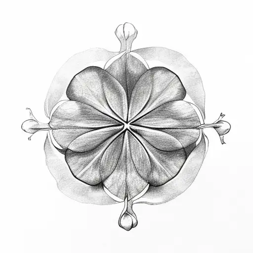 four leaf clover made out of three sevens  tattoo design idea