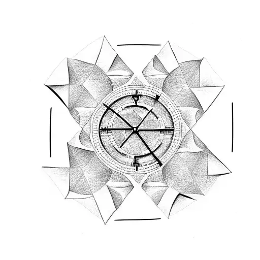 Sand clock tattoo design idea