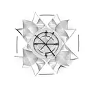 Sand clock tattoo design idea