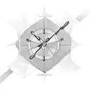 Sand clock tattoo design idea