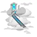 Stairs to Heaven with Clouds and Light tattoo design idea