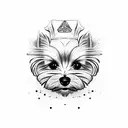 Dog yorkie tattoo design idea