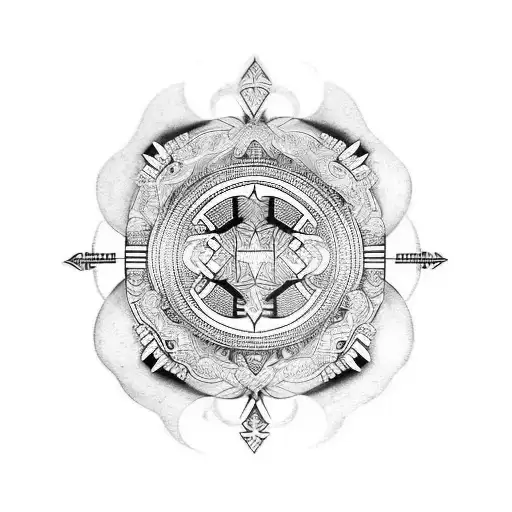 Audrey Loris Alexis en cercle tattoo design idea