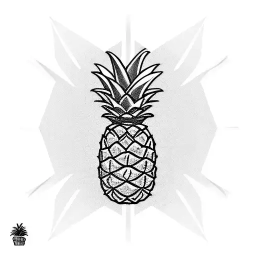 Pineapple for men tattoo design idea