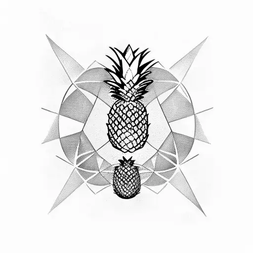 Pineapple for men tattoo design idea