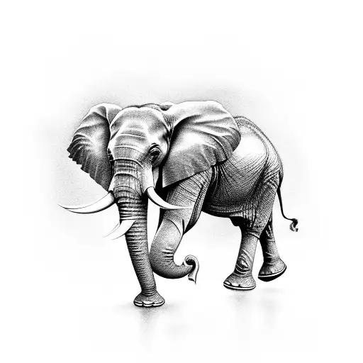 elephant octopus tattoo design idea