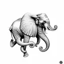 elephant octopus tattoo design idea