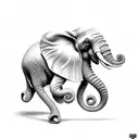 elephant octopus tattoo design idea