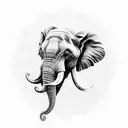 elephant octopus tattoo design idea