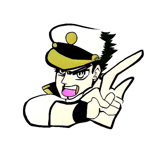 jotaro kujo posing tattoo design idea
