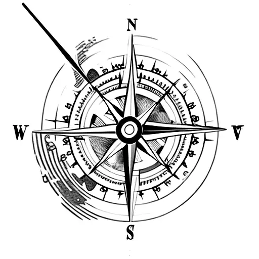 A compass with the quote 'I may not have amazing victories, but I can amaze you with the defeats that I came out of alive' tattoo design idea