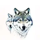 three wolves tattoo design idea