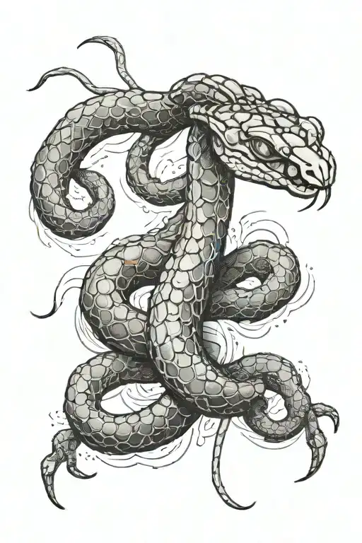 SCORPION SNAKE HYBRID tattoo design idea