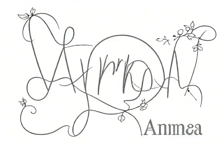 name Anna tattoo design idea