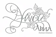 name Anna tattoo design idea
