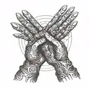 pray hands tattoo design idea