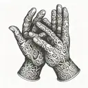 pray hands tattoo design idea