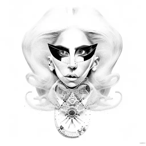 lady gaga mugler tattoo design idea